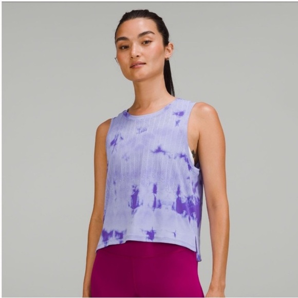 lululemon athletica Tops - Lululemon Train to be Tank-purple Marble tie dye tank-size 6